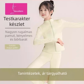Gyerekek balett ruházati készlet, Derong 100% pamut, puha kezeléssel, modern minimalist stílus, címkékkel
