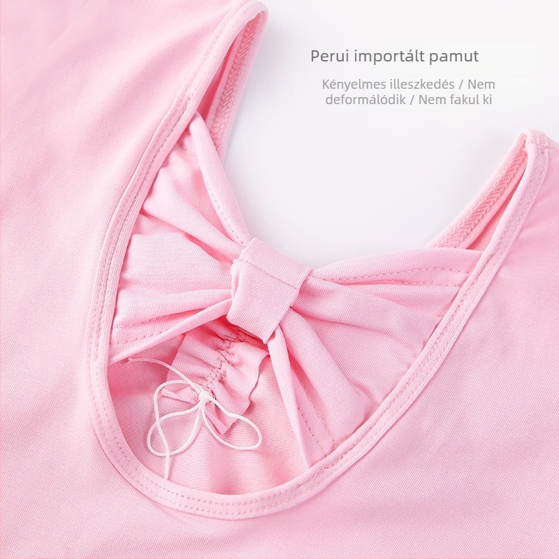 Koreai stílusú pamut balett próba ruhája kislányoknak, 3–8 éveseknek