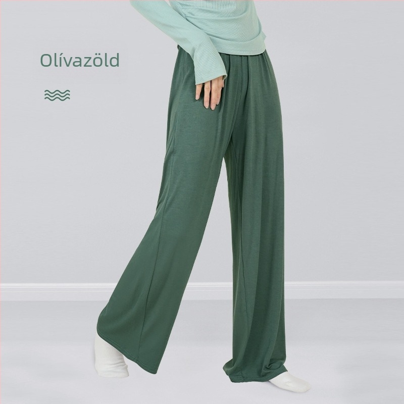 Felnőtt nőknek szóló modern tánc nadrágok — egyenes, széles szárú, modal anyagú (93% modal), balett számára