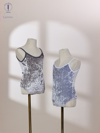 Gyerek tornagyakorlat ruhája – gyémánt bársony, hálós hát, keresztezett hátsó, teljes bélés, rejtett gombokkal, Kmq-2521, 80% poliészter