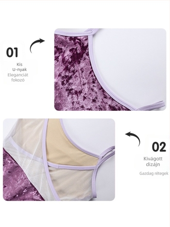 Gyerek tornagyakorlat ruhája – gyémánt bársony, hálós hát, keresztezett hátsó, teljes bélés, rejtett gombokkal, Kmq-2521, 80% poliészter