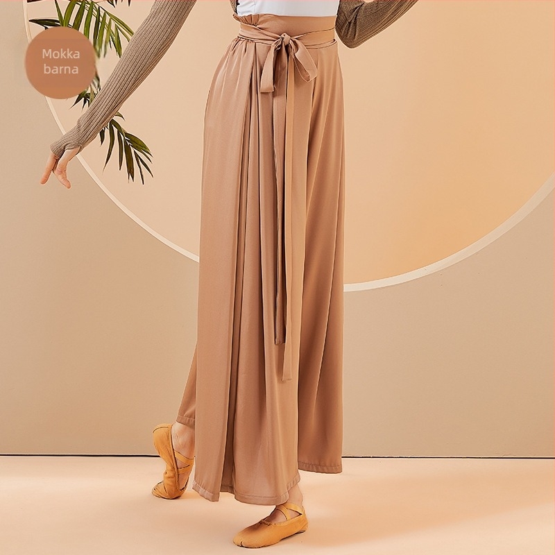 Modern tánc nadrágok professzionális edzésre, széles lábú fazon, chiffon anyag, bélés 100% poliészter, női felnőtteknek