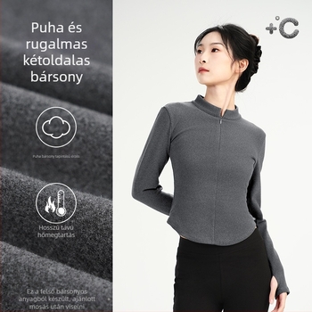 Modern tánc gyakorlóruha – hosszú ujjú felső felnőtt nőknek, poliészter 94% és spandex 6% bélés, balett gyakorláshoz