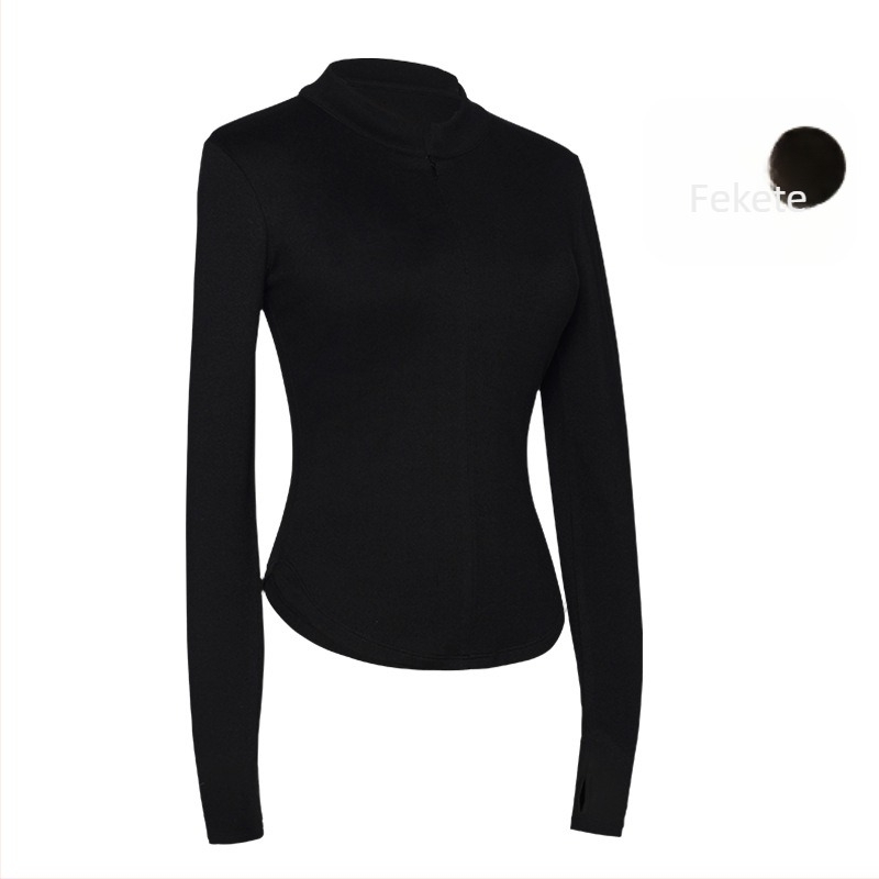 Modern tánc gyakorlóruha – hosszú ujjú felső felnőtt nőknek, poliészter 94% és spandex 6% bélés, balett gyakorláshoz