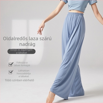 Modern tánc gyakorló ruházat – széles lábú nadrág nőknek, klasszikus táncruha minden évszakra, Modal anyag 92% viszkóz, bélés Modal 92%