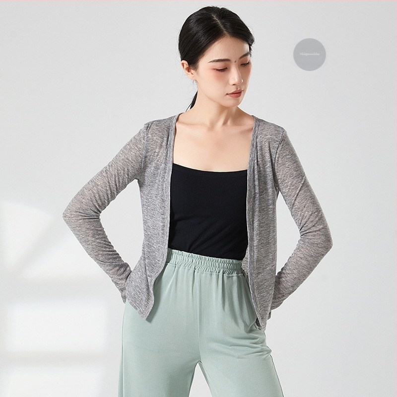 Női tánc kardigán, bő szabás, bordázott poliészter anyag, 80% poliészter, alkalmas színpadra és különböző táncstílusokra