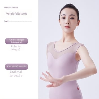 Női balett gyakorló egyrészes ruha – ujj nélküli, nylon 75% anyag, balethez és modern tánchoz, felnőtteknek