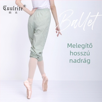 Nylon balett bemelegítő nadrág, laza szabású, minden évszakra, egyszínű, nylon bélésű