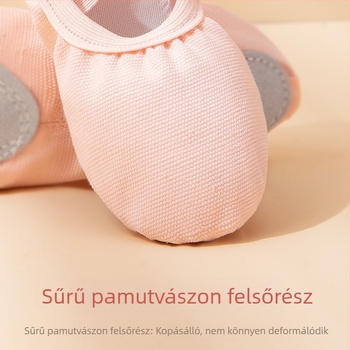 Kötőfűző nélküli gyerek-balettcipő, puha talppal, bőrszínű, macska tappancs dizájnnal edzésre és vizsgákra