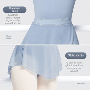 Női balett-táncos szoknya, elasztikus derékrész, nylon anyag, puha hálóz réteg