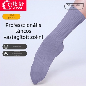 Modern tánc zokni balethez — csúszásmentes, középhosszú, uniszex, megerősített edzéshez
