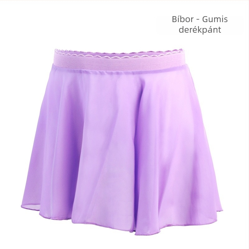 Gyerekeknek szóló balett chiffon gyakorló ruha, elasztikus derékkal, hercegnő stílus