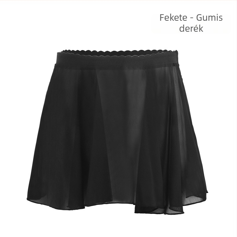 Gyerekeknek szóló balett chiffon gyakorló ruha, elasztikus derékkal, hercegnő stílus