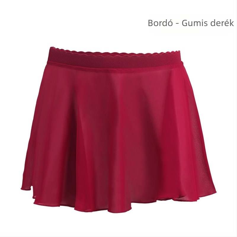 Gyerekeknek szóló balett chiffon gyakorló ruha, elasztikus derékkal, hercegnő stílus