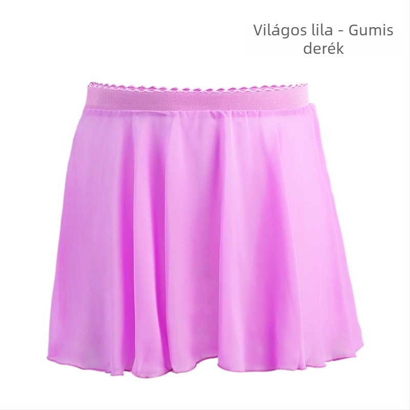 Gyerekeknek szóló balett chiffon gyakorló ruha, elasztikus derékkal, hercegnő stílus