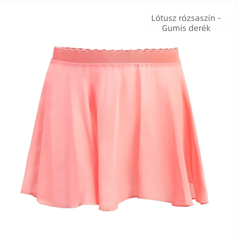 Gyerekeknek szóló balett chiffon gyakorló ruha, elasztikus derékkal, hercegnő stílus