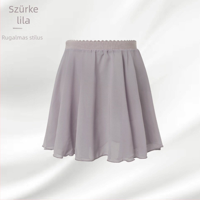Gyerekeknek szóló balett chiffon gyakorló ruha, elasztikus derékkal, hercegnő stílus