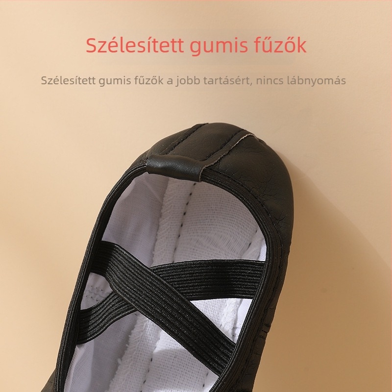 Fekete kötésmentes gyerek tánccipő fiúk számára, balett és kínai tánc gyakorlásához, puha talppal, macskamancs mintázattal