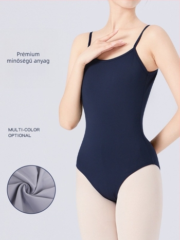 Felnőtt táncbody: modern női táncruha nyárra, nylon anyagból készült bélés, hát nélküli kivitel, pántok, balett és színpad használatra