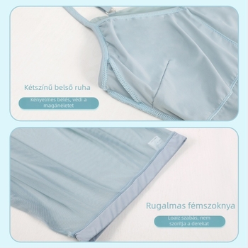 Felnőtt nők balett gyakorló egyrészes Sling kosztüm, nylon 87% / spandex 13% bélés spandex-szel, modern tánc