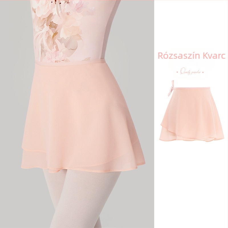 Női balett szoknya, egyrészes húzózsinóros tánc szoknya, chiffon, poliészter anyag, 100% poliészter bélés, modern tánc