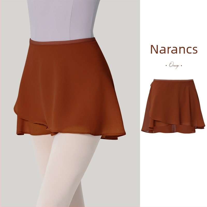 Női balett szoknya, egyrészes húzózsinóros tánc szoknya, chiffon, poliészter anyag, 100% poliészter bélés, modern tánc