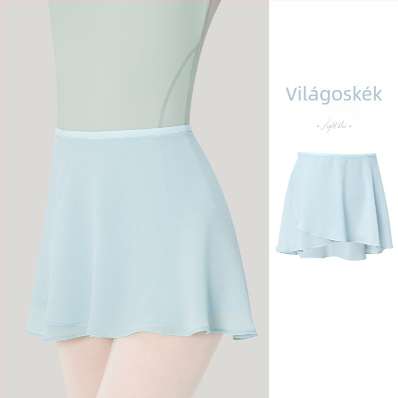 Női balett szoknya, egyrészes húzózsinóros tánc szoknya, chiffon, poliészter anyag, 100% poliészter bélés, modern tánc