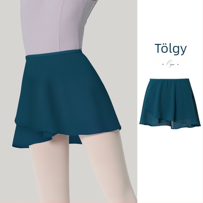 Női balett szoknya, egyrészes húzózsinóros tánc szoknya, chiffon, poliészter anyag, 100% poliészter bélés, modern tánc