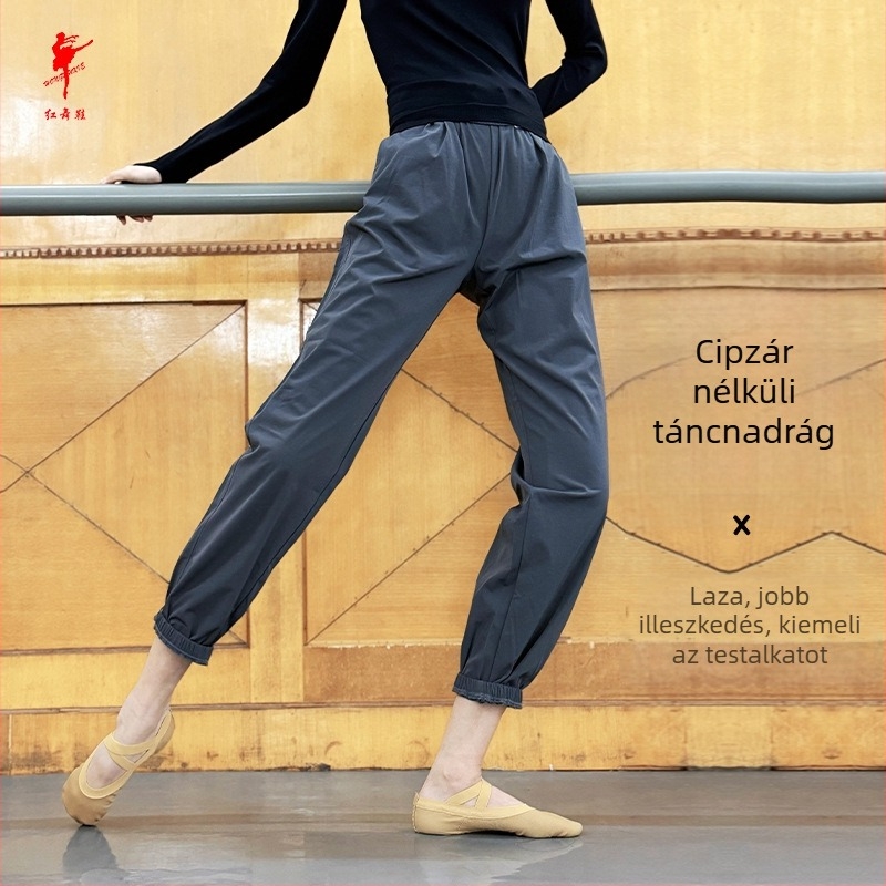 Uniszex balett bemelegítő nadrág, gyorsan száradó nylon keverék, poliészter bélés, modern tánc