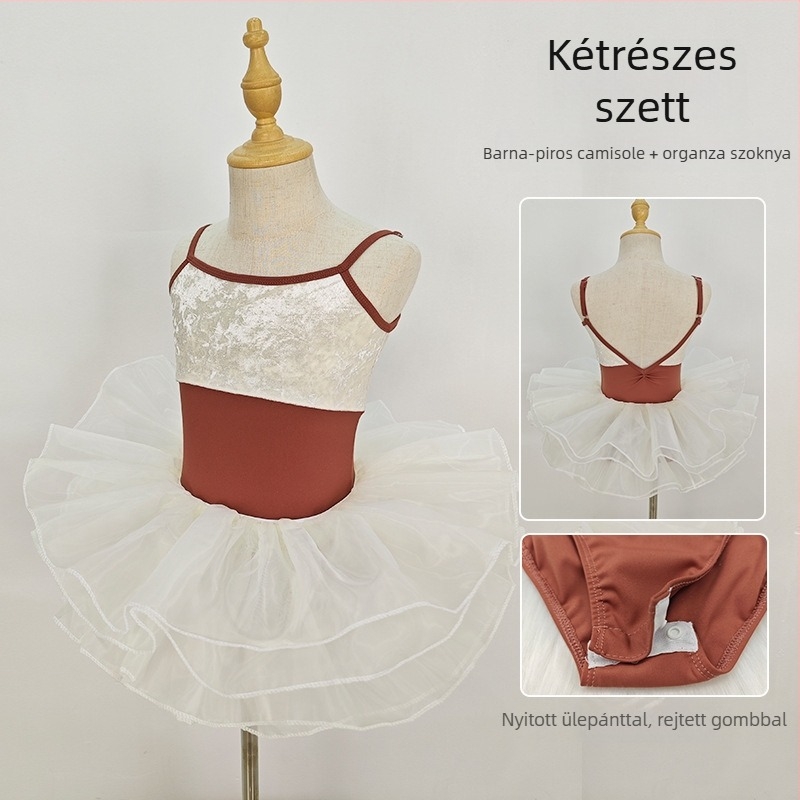 Gyermekek táncruhája pántokkal balet, kínai tánc és gimnasztika számára