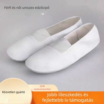 Táncos cipő balethez és modern tánchoz, uniszex; felső rész vászon és pamut, talp PU; légies, gyorsan száradó, könnyű, kopásálló.