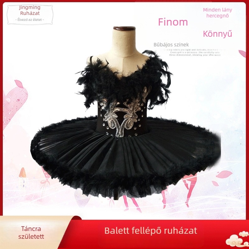 Gyerekek balett jelmez - hercegnő stílus, Spandex 95%, 8 évesnél idősebb lányoknak.