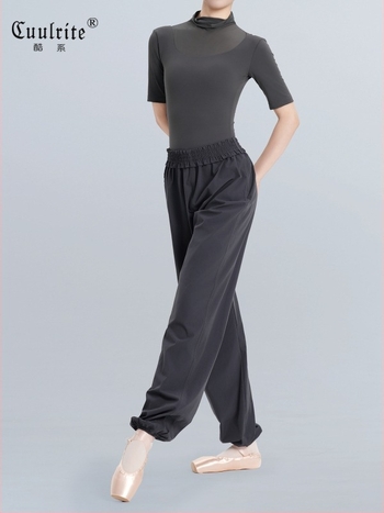 Felnőtt nők balettbody hálós anyaggal, őszi szezon, közepes hosszúságú ujjú, 72% nylon, 28% spandex