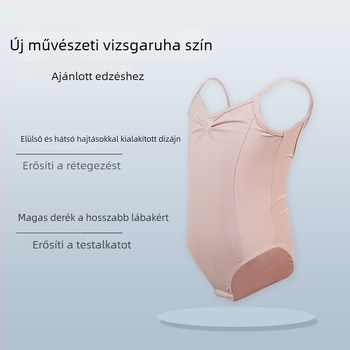 Gyermek balett gyakorló body pántokkal - nylon 94%, puha felület, 3–8 éveseknek, nyár 2025, AQL 2.5