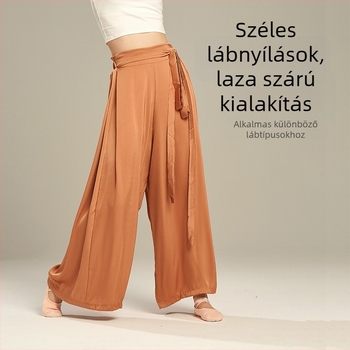 Táncpantalón, új stílus, modern testformálás, klasszikus elegancia, táncelőadásokhoz és edzéshez, laza, széles szárú