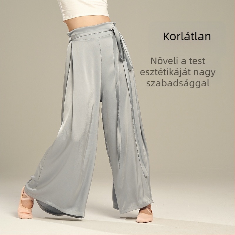 Táncpantalón, új stílus, modern testformálás, klasszikus elegancia, táncelőadásokhoz és edzéshez, laza, széles szárú
