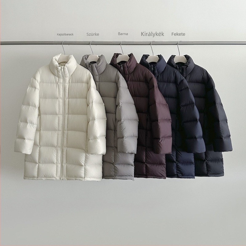 Evertrue Női hosszú pehelydzseki - 86-90% kacsa toll, töltet 201-300 g, külső anyag 100% nylon, álló gallér, karcsú fazon, téli 2025