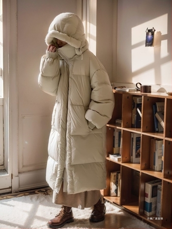 Kapucnis pehelykabát, vastagított, tolltöltés 51-55%, fő anyag: spandex