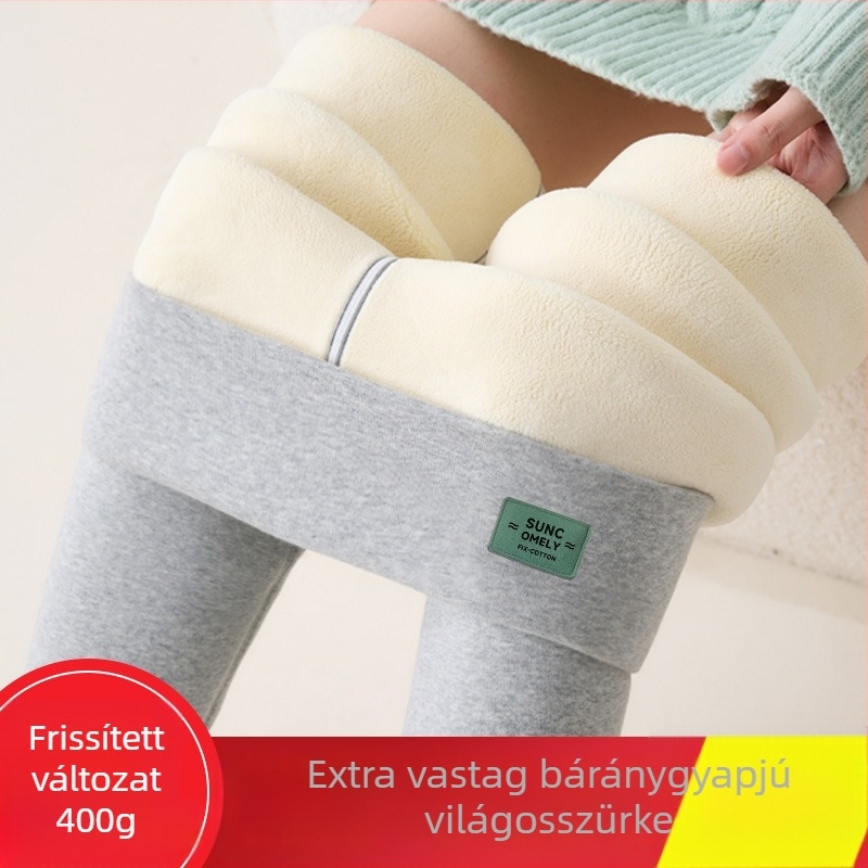 Női fleece-betétes termo nadrág, extrém vastag, poliészter anyag, őszre– télre, szűk szabású