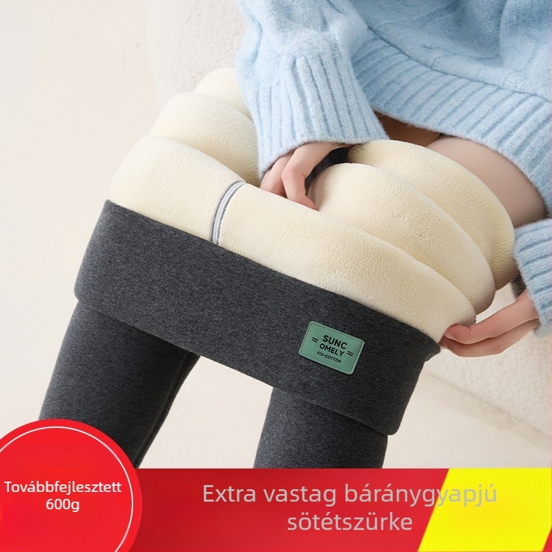 Női fleece-betétes termo nadrág, extrém vastag, poliészter anyag, őszre– télre, szűk szabású