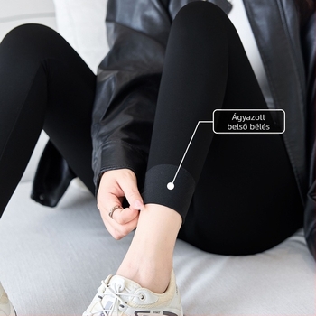 Női fleece-lével bélelt Shark-stílusú szűk nadrágok, vastag és meleg, 9/10 hossz, ősz 2025