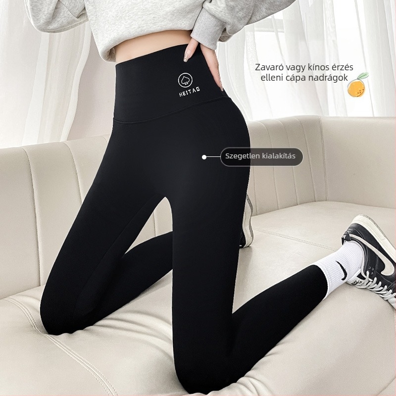 Női fleece-lével bélelt Shark-stílusú szűk nadrágok, vastag és meleg, 9/10 hossz, ősz 2025