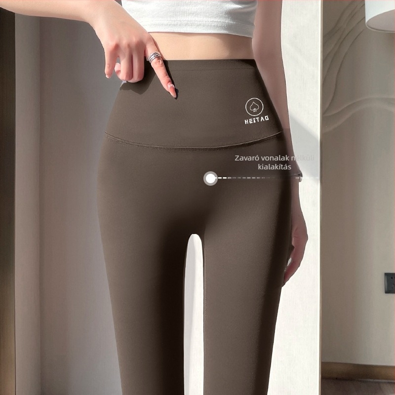 Női fleece-lével bélelt Shark-stílusú szűk nadrágok, vastag és meleg, 9/10 hossz, ősz 2025