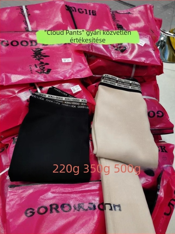 Női Fortune Cloud leggings, téli modell, betűs derékrész, meleg fleece béléssel, fekete, karcsú szabású, külső viseletre alkalmas