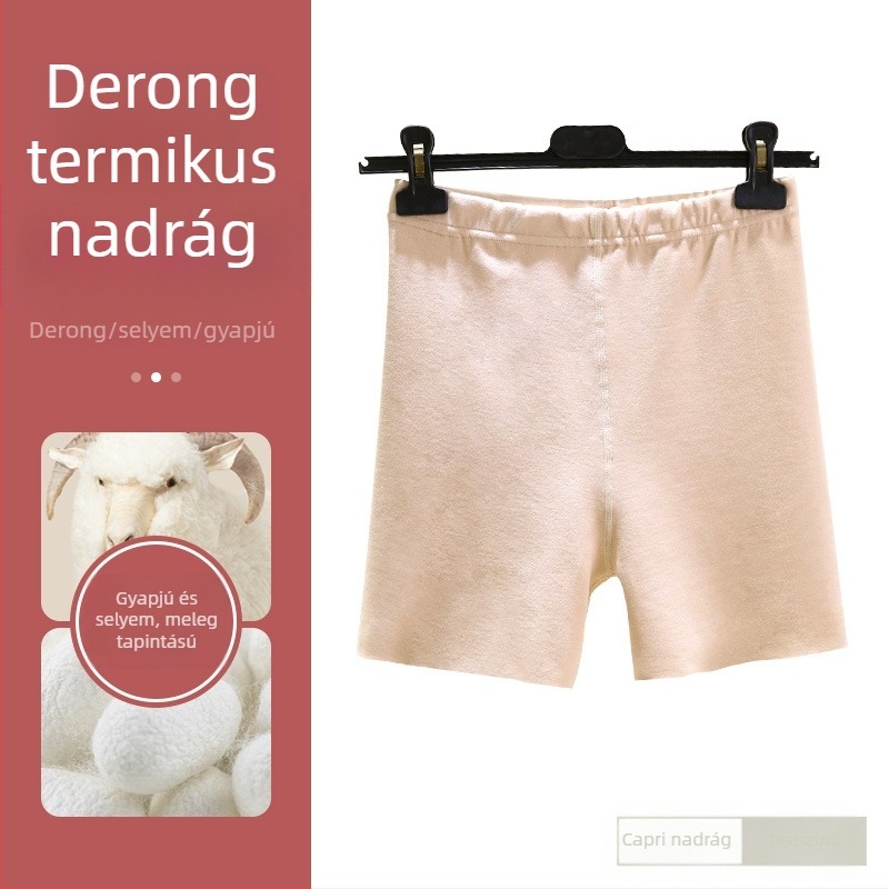 Vastag, varrás nélküli termosz leggings kasmírbéléses és fleece belsővel – meleg téli alapréteg