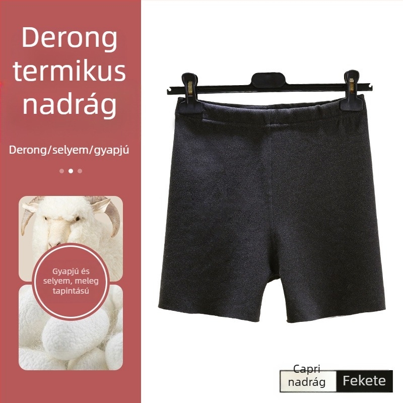 Vastag, varrás nélküli termosz leggings kasmírbéléses és fleece belsővel – meleg téli alapréteg