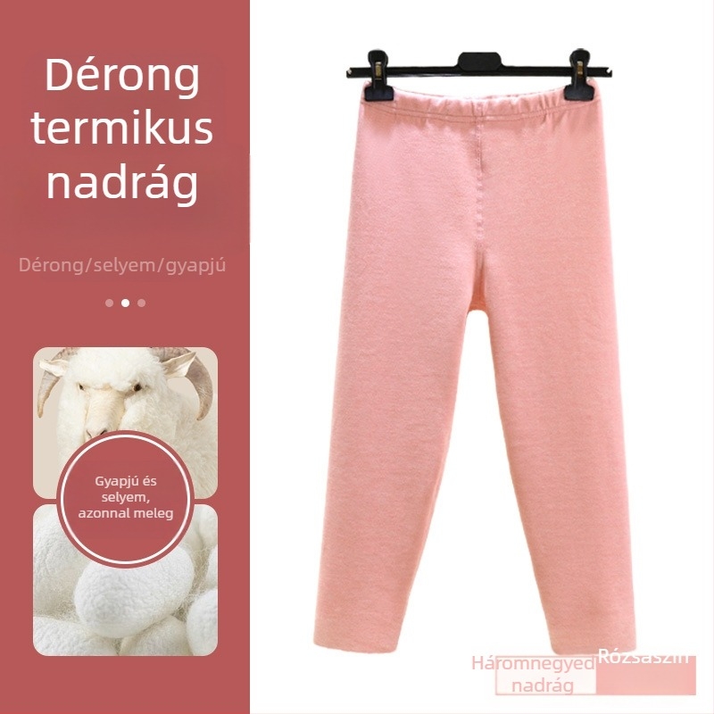Vastag, varrás nélküli termosz leggings kasmírbéléses és fleece belsővel – meleg téli alapréteg
