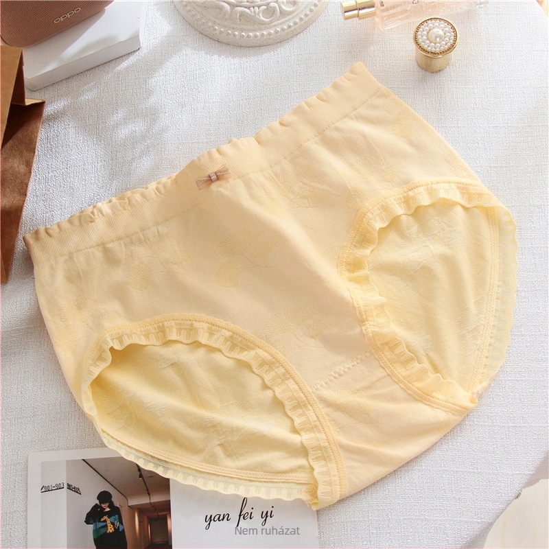 Plusz méretű női seamless nylon alsónemű középmagas derekú, virágmintás, légáteresztő, bélés a kerület területén Mulberry selyemből