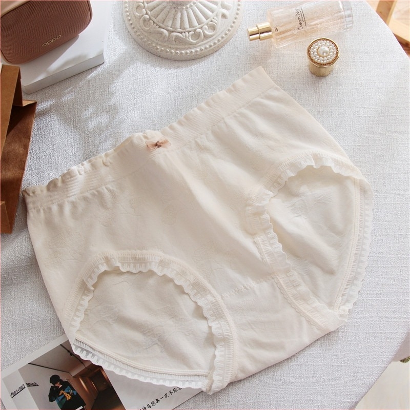 Plusz méretű női seamless nylon alsónemű középmagas derekú, virágmintás, légáteresztő, bélés a kerület területén Mulberry selyemből