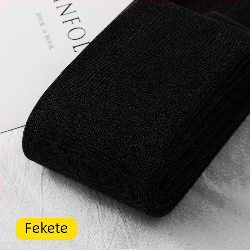 Női függőleges csíkos fleece-béléses, vastag és meleg harisnyanadrág őszre és télre